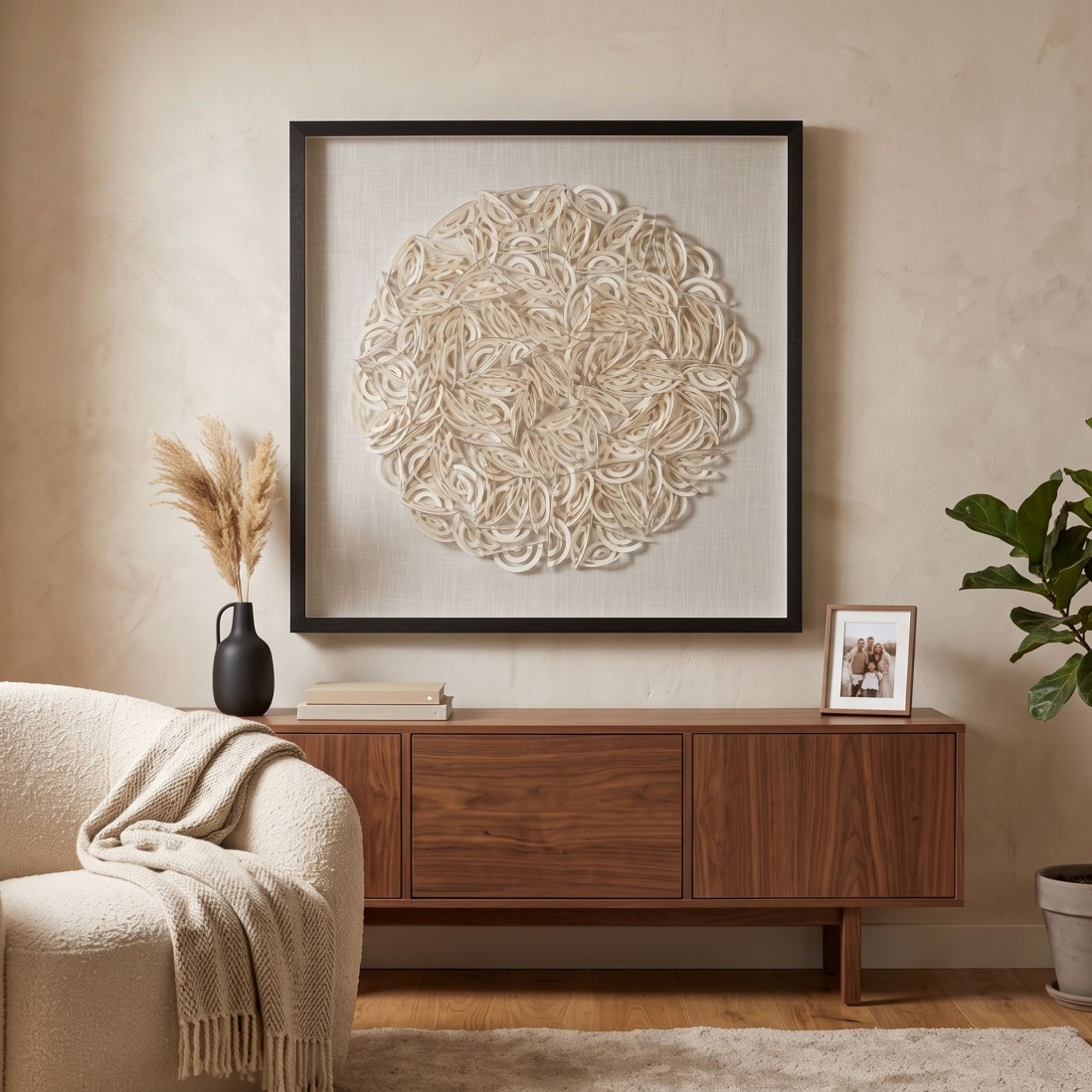 Paper Abstract Decorative Wall Art 90x90cm