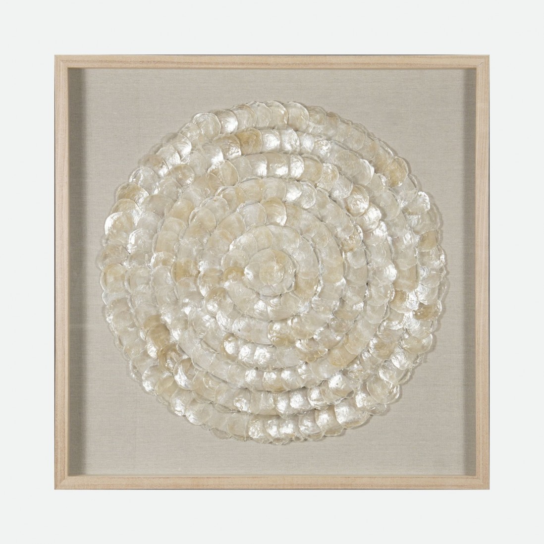 Pearl Decorative Wall Art in Natural Mother-of-Pearl 90x90cm