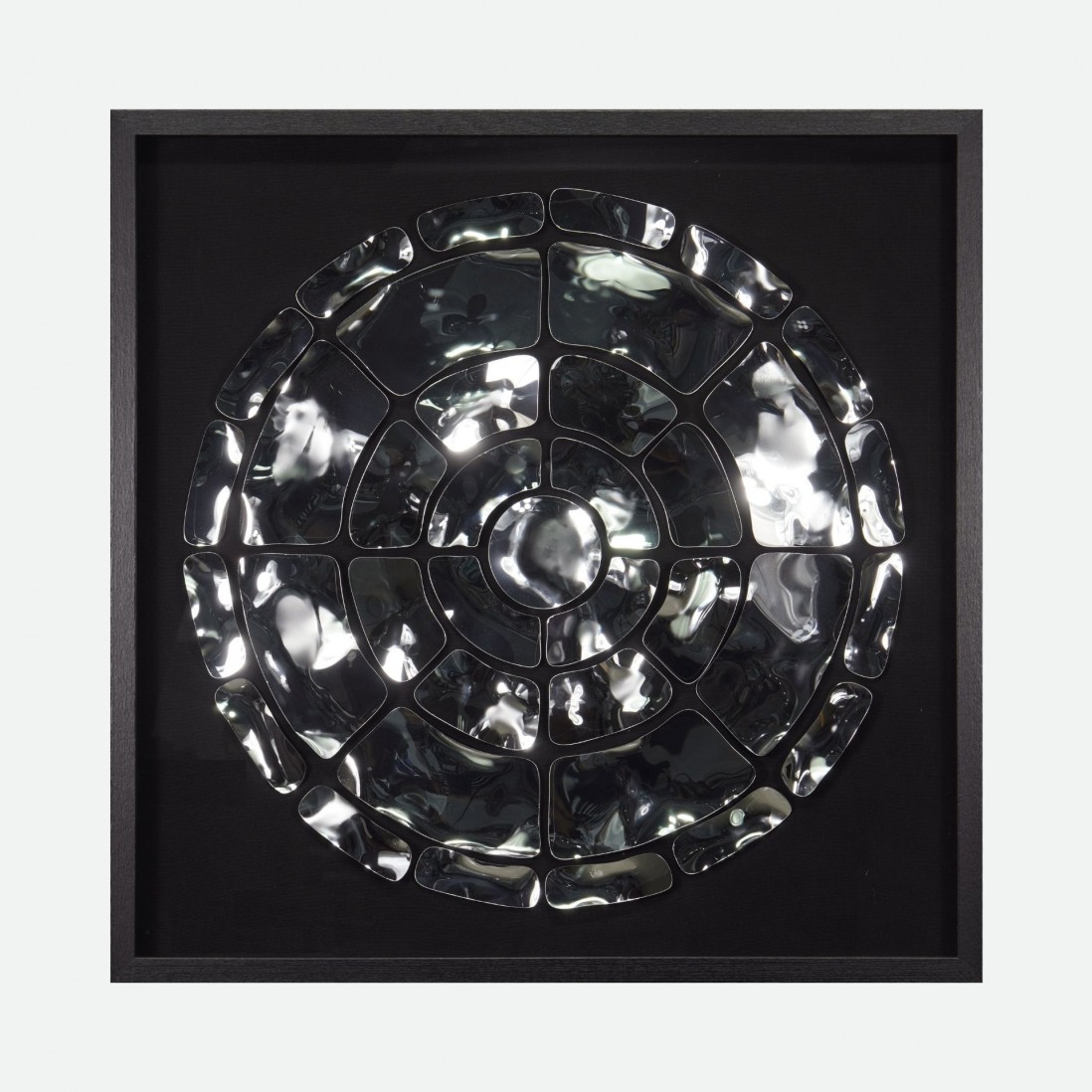 Opulence Decorative Wall Art in Mirrored Metal 90x90cm
