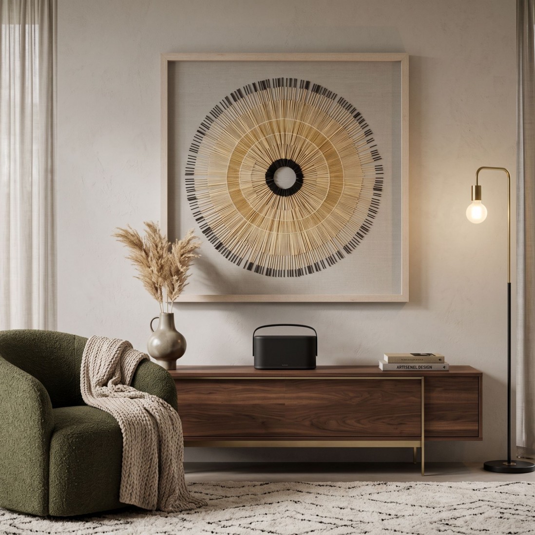 Mikado Decorative Wall Art 90x90cm