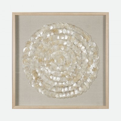 Pearl Decorative Wall Art in Natural Mother-of-Pearl 90x90cm Pearl Decorative Wall Art in Natural Mother-of-Pearl 90x90cm