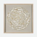 Pearl Decorative Wall Art in Natural Mother-of-Pearl 90x90cm