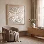 Pearl Decorative Wall Art in Natural Mother-of-Pearl 90x90cm