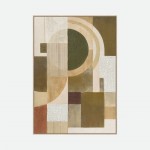 Quadro Decorativo Green Squares Pintado � M�o 70x100cm