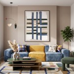 Quadro Decorativo Blue Chess Pintado � M�o 80x100cm