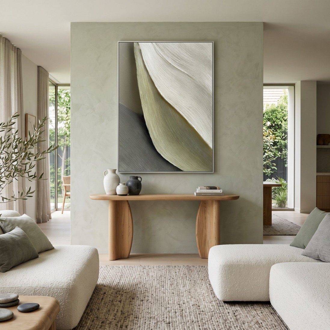 Quadro Decorativo Leaf Pintado � M�o 70x100