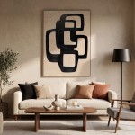 Quadro Decorativo Geo 19718 Pintado � M�o 100x140cm