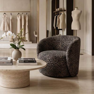 Hengelo Black Fabric Armchair