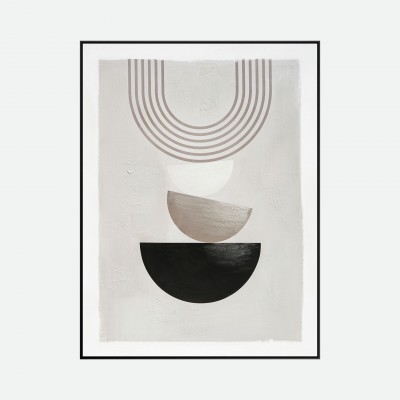 Quadro Decorativo Curve 16450 Pintado à Mão 90x120cm Quadro Decorativo Curve 16450 Pintado à Mão 90x120cm