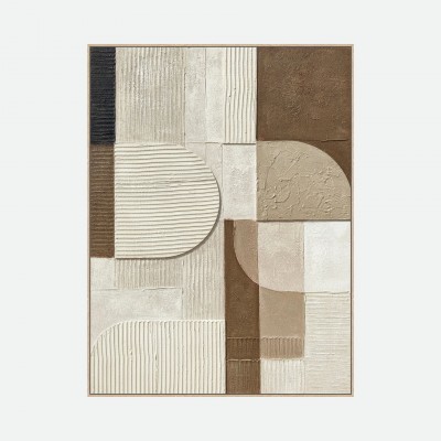 Quadro Decorativo Light Wood 22150 Pintado à Mão 90x120cm Quadro Decorativo Light Wood 22150 Pintado à Mão 90x120cm