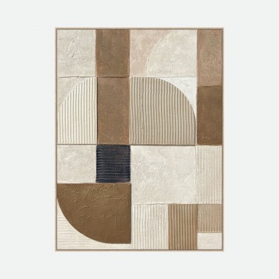 Quadro Decorativo Light Wood 22149 Pintado à Mão 90x120cm Quadro Decorativo Light Wood 22149 Pintado à Mão 90x120cm