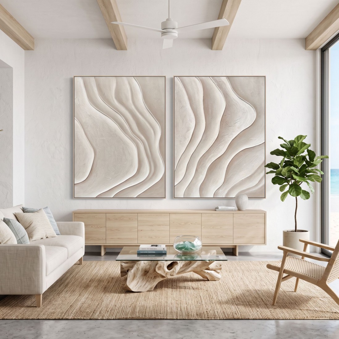 Quadro Decorativo Wave 20736 Pintado � M�o 90x120cm