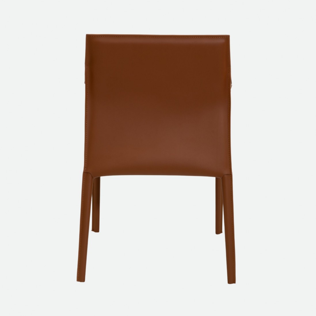 Bryne Leather-Effect Microfibre Orange Chair with Iron Frame
