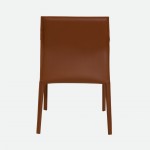 Bryne Leather-Effect Microfibre Orange Chair with Iron Frame