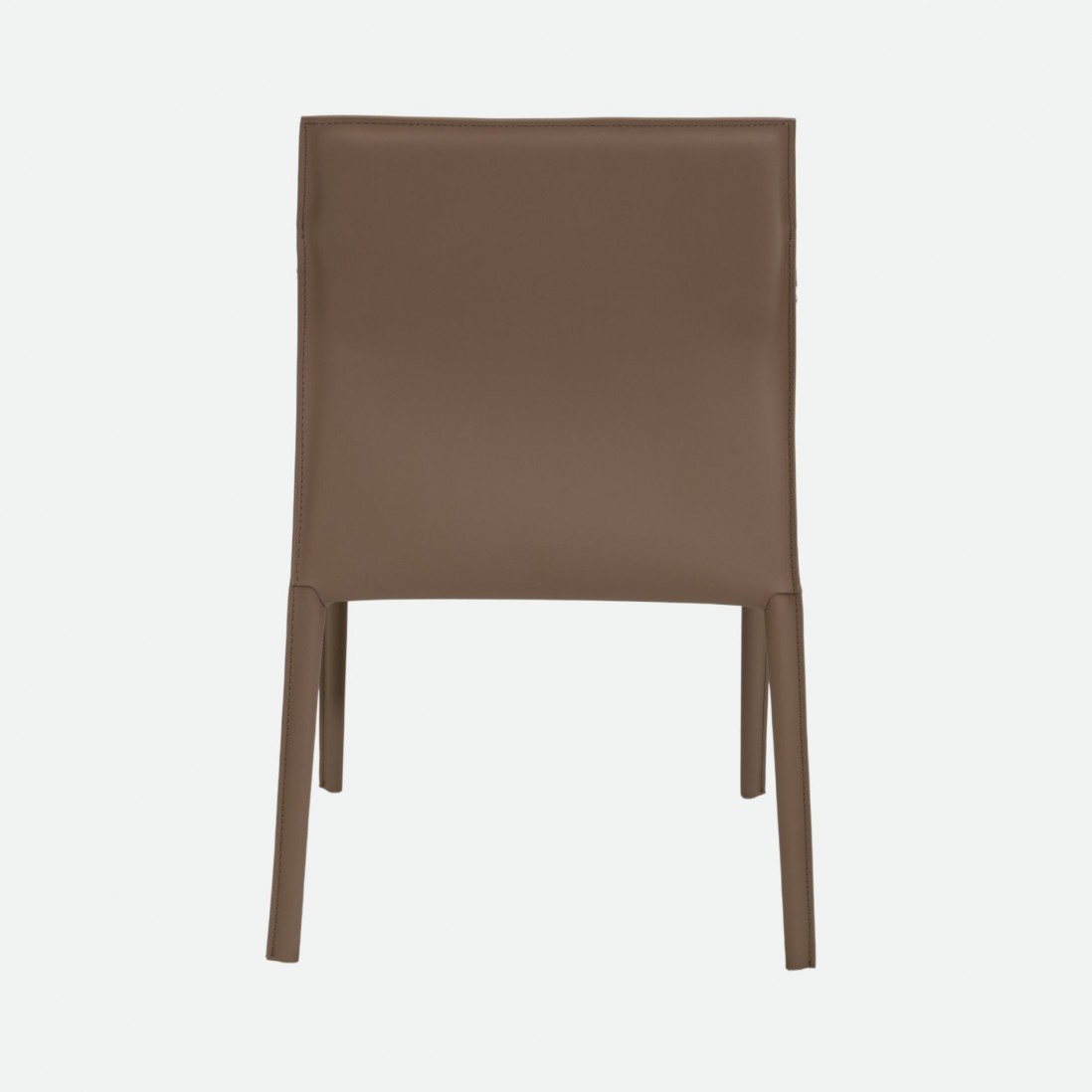 Bryne Leather-Effect Microfibre Taupe Chair with Iron Frame