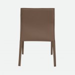 Bryne Leather-Effect Microfibre Taupe Chair with Iron Frame