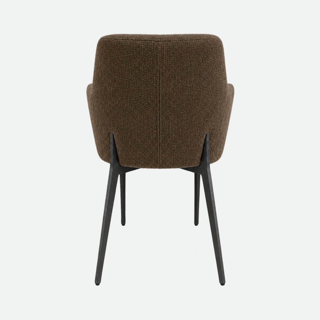 Kiel Brown Fabric Chair with Copper Metal Legs