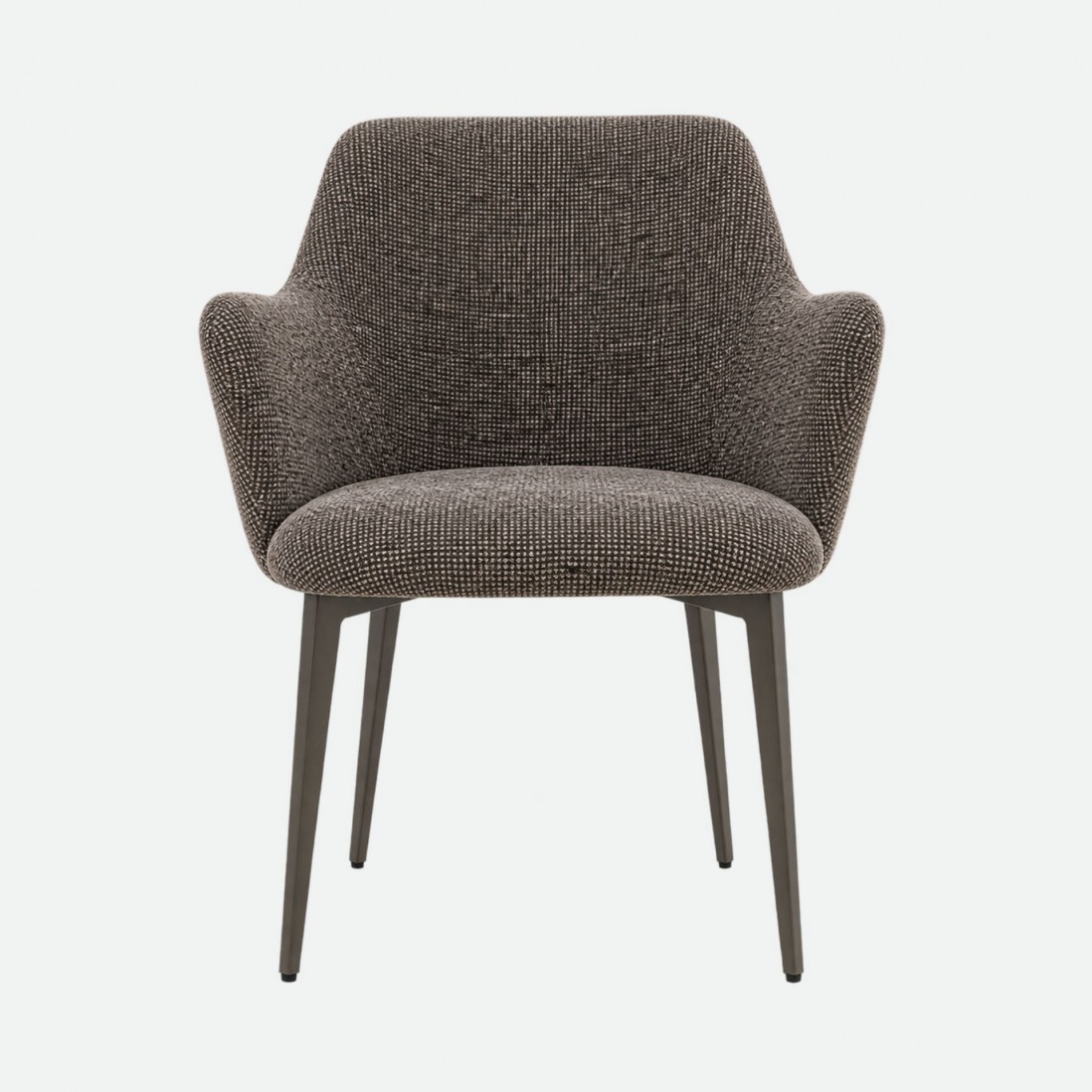 Kiel Taupe Fabric Chair with Copper Metal Legs