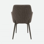 Kiel Taupe Fabric Chair with Copper Metal Legs