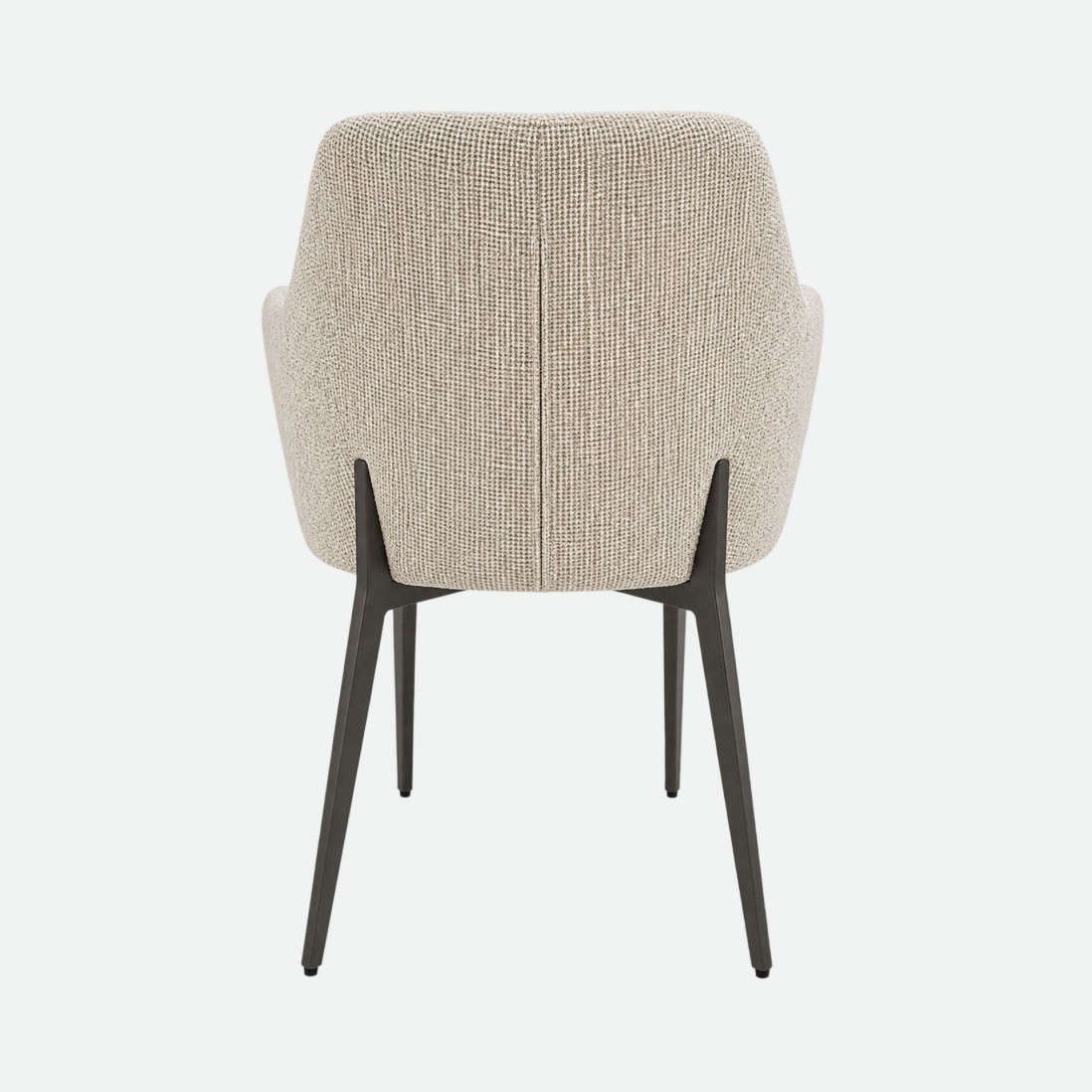 Kiel Cream Fabric Chair with Copper Metal Legs