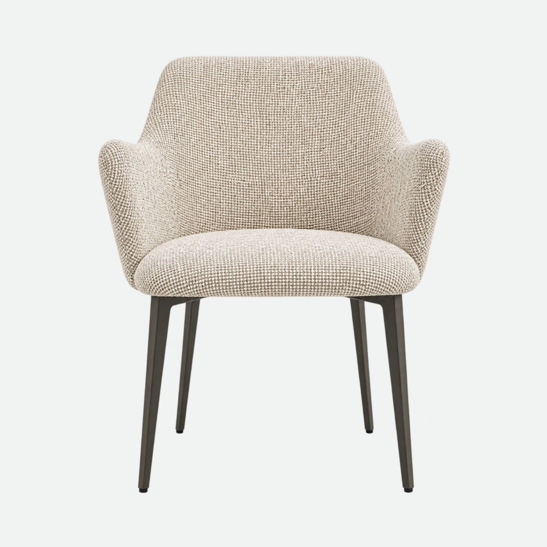 Kiel Cream Fabric Chair with Copper Metal Legs