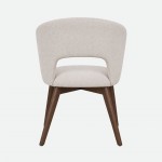 Fulda Cream Fabric Chair with Ash Wood Legs