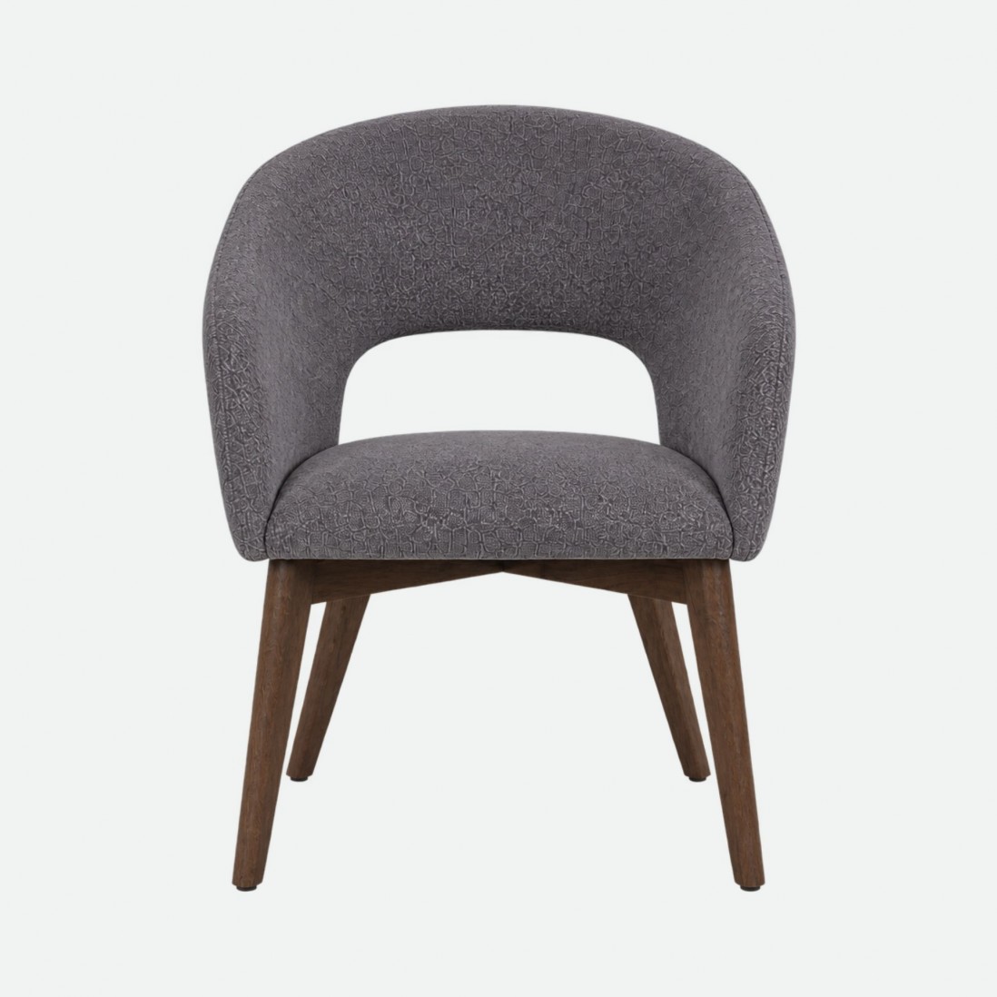 Fulda Grey Fabric Chair with Ash Wood Legs