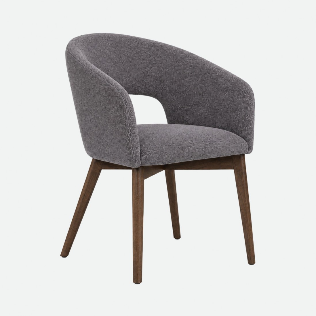 Fulda Grey Fabric Chair with Ash Wood Legs