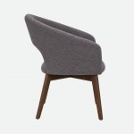Fulda Grey Fabric Chair with Ash Wood Legs