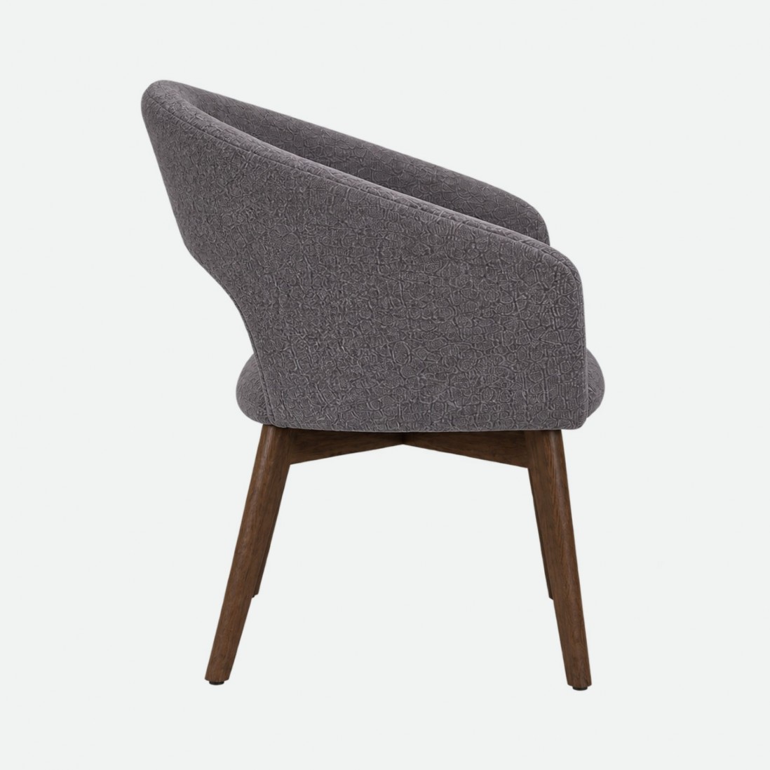 Fulda Grey Fabric Chair with Ash Wood Legs