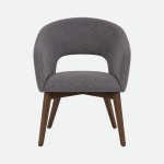 Fulda Grey Fabric Chair with Ash Wood Legs