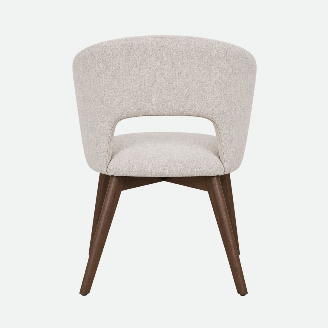 Fulda Cream Fabric Chair with Ash Wood Legs