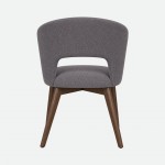 Fulda Grey Fabric Chair with Ash Wood Legs