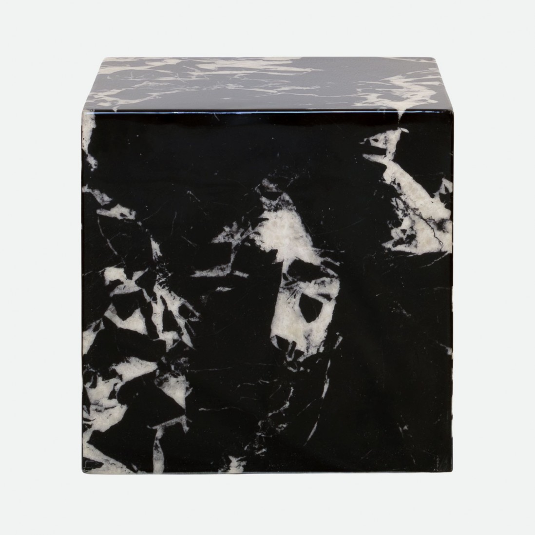 Bulgari Black stone composite side table 38cm
