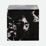Bulgari Black stone composite side table 38cm