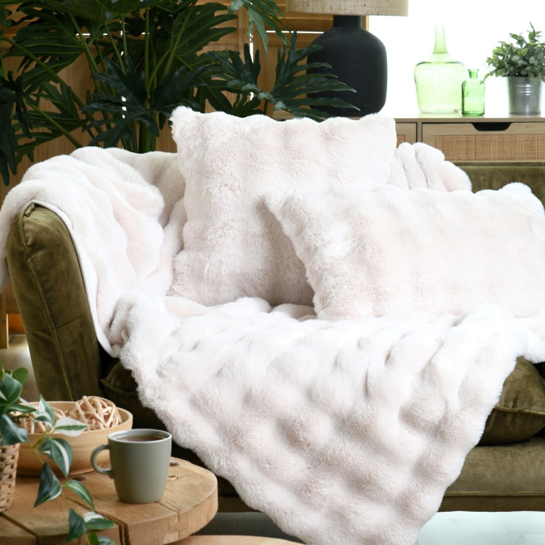 Laponie White Decorative Cushion 45 x 45 cm