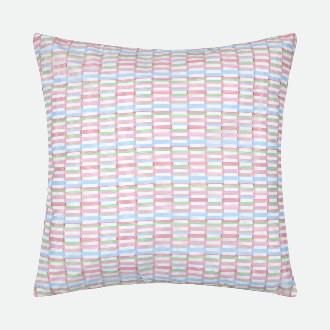 Punky Pink Geometric Embroidered Cushion 45 x 45 cm