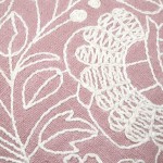 Almofada Belli com Bordado Floral Rosa 45 x 45 cm