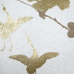Almofada Zen com Padr�o Floral Dourado 45 x 45 cm