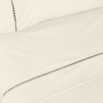 Escada 100% Cotton 4 Piece Double Bed Set Pearl White