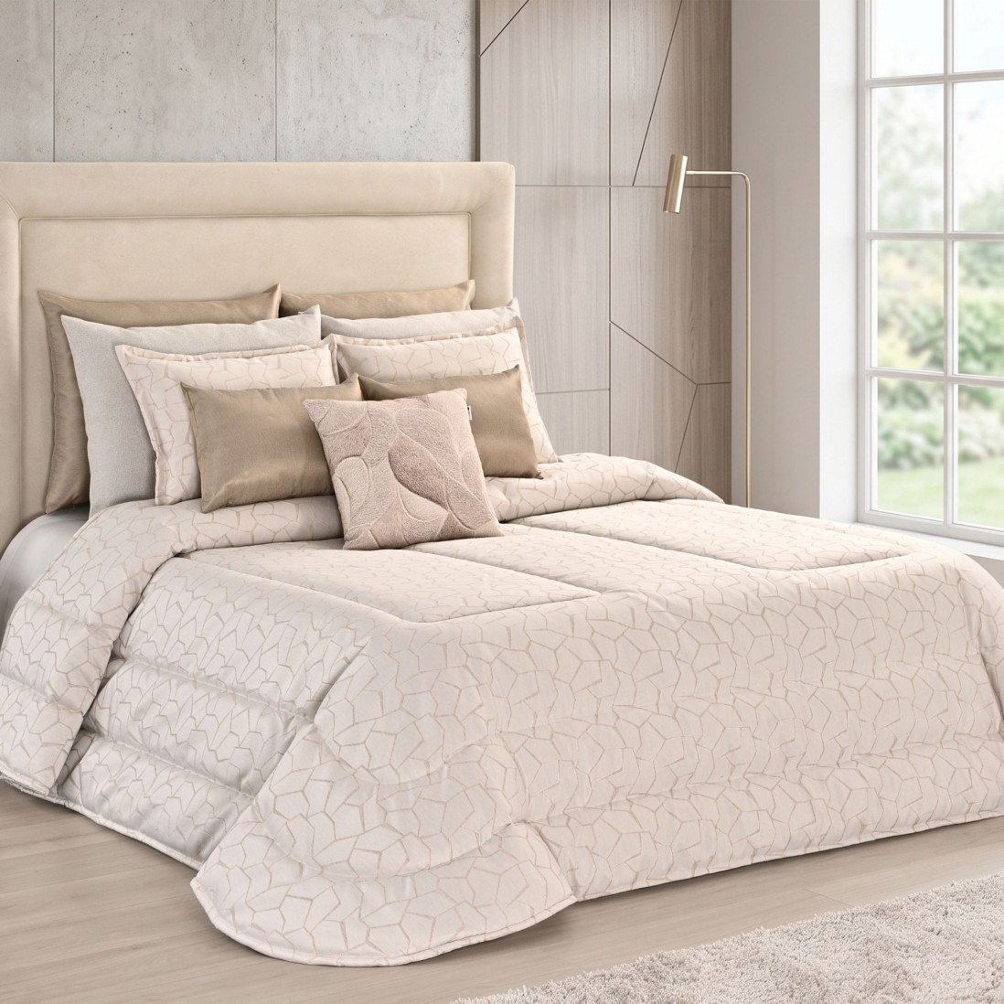 Misuri Beige Double Bedspread