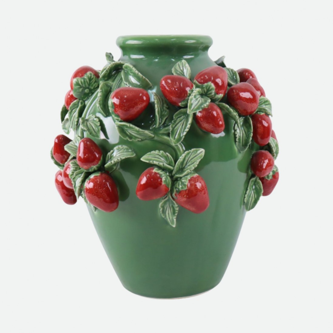Strawberries Decorative Ceramic Pot 38.5 cm