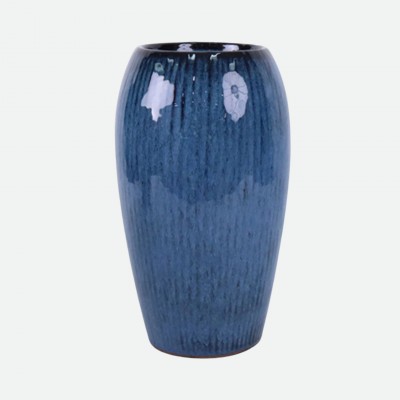 Jarra Decorativa Essencia em Cerâmica Azul Escura 33.5 cm Jarra Decorativa Essencia em Cerâmica Azul Escura 33.5 cm