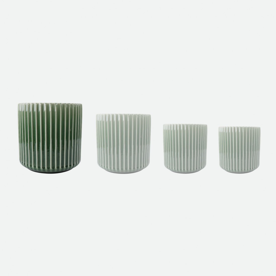 Jarra Decorativa Botanica em Cer�mica Verde 30 cm