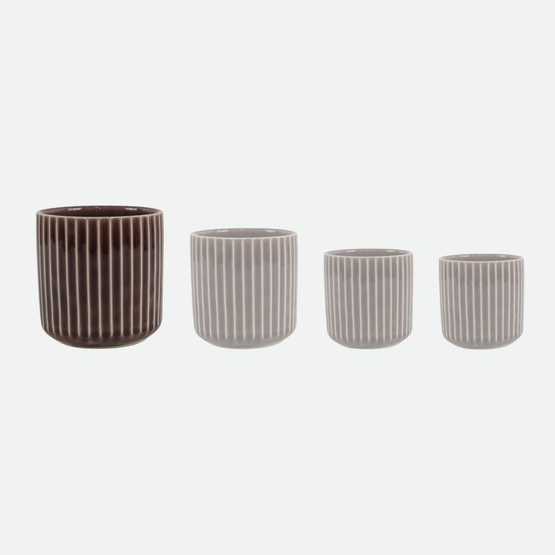 Jarra Decorativa Botanica em Cer�mica Castanha 30 cm