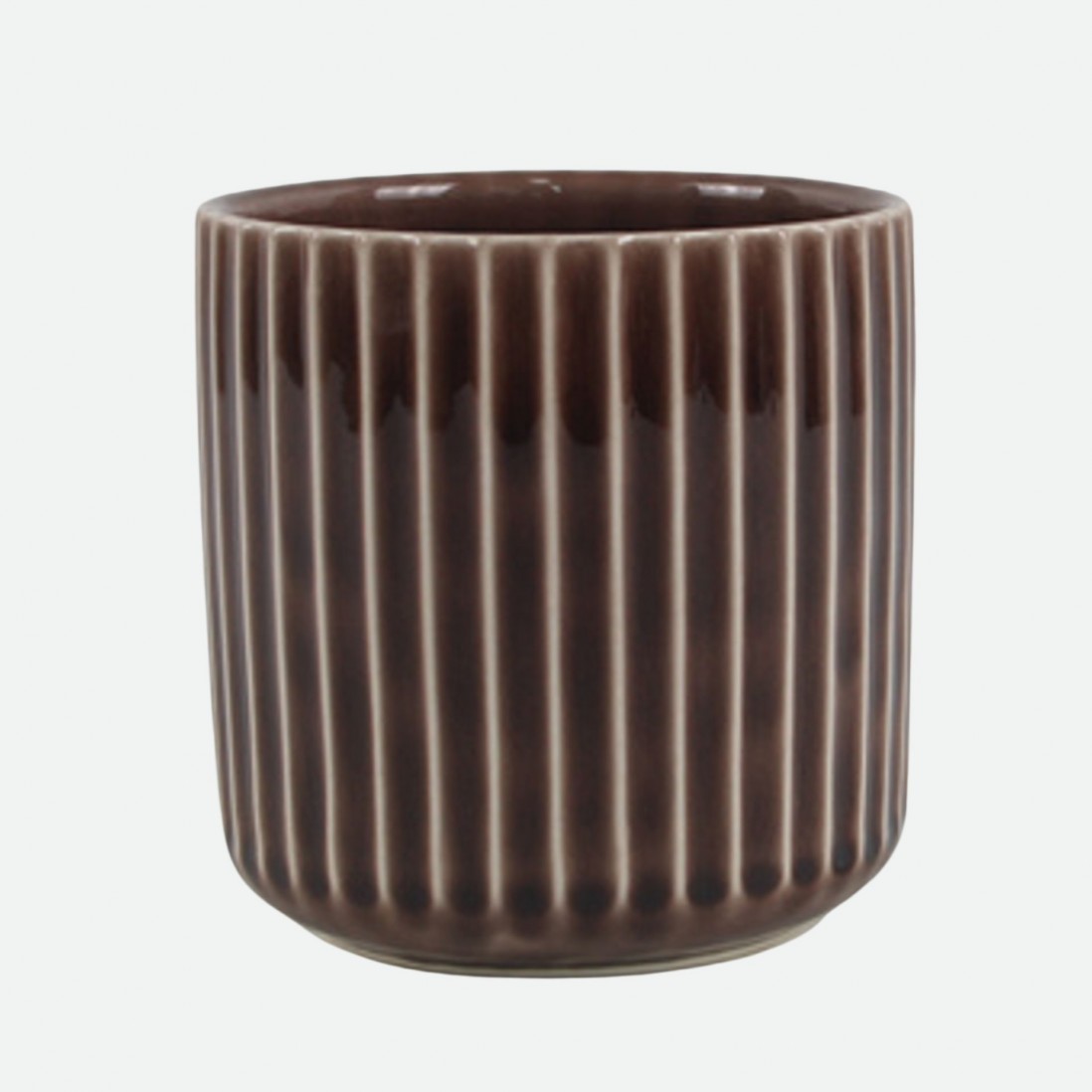 Jarra Decorativa Botanica em Cer�mica Castanha 30 cm