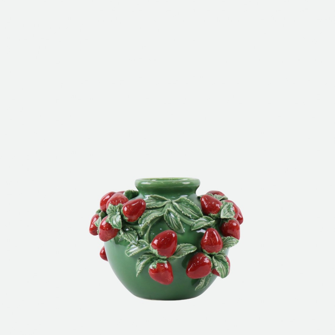 Strawberries Decorative Ceramic Pot 18 cm