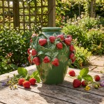 Strawberries Decorative Ceramic Pot 38.5 cm