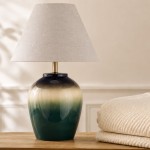Candeeiro de Mesa Eclat em Cer�mica Verde 64 cm