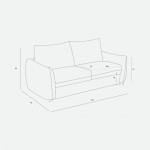 ORIA 3 seater sofa bed beige